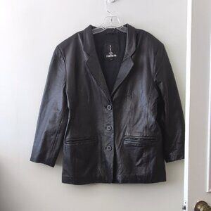 Leather blazer Daniel Sam size L
